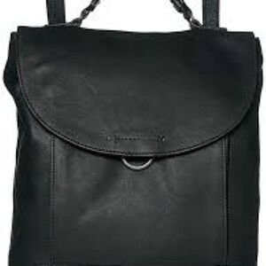 Lucky Brand Vala Black Leather Backpack